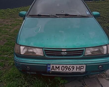 Зеленый Хендай Пони, объемом двигателя 1.5 л и пробегом 309 тыс. км за 1300 $, фото 2 на Automoto.ua