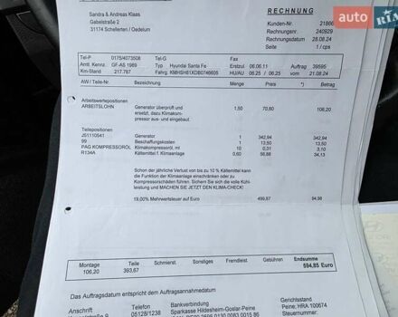 Черный Хендай Санта Фе, объемом двигателя 2.2 л и пробегом 232 тыс. км за 15099 $, фото 56 на Automoto.ua