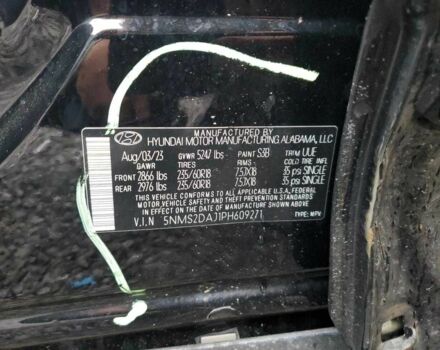 Черный Хендай Санта Фе, объемом двигателя 2.5 л и пробегом 58 тыс. км за 7900 $, фото 12 на Automoto.ua