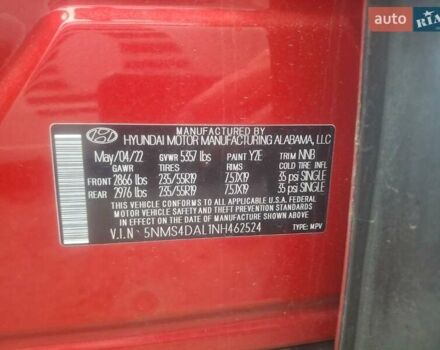 Красный Хендай Санта Фе, объемом двигателя 2.5 л и пробегом 75 тыс. км за 18300 $, фото 11 на Automoto.ua