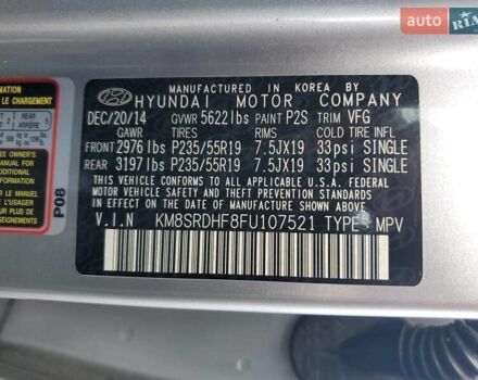 Серый Хендай Санта Фе, объемом двигателя 3.3 л и пробегом 168 тыс. км за 2200 $, фото 12 на Automoto.ua