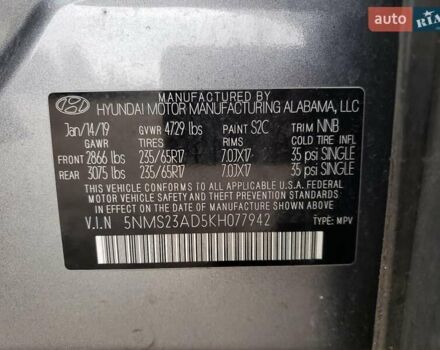 Серый Хендай Санта Фе, объемом двигателя 2.36 л и пробегом 260 тыс. км за 5500 $, фото 12 на Automoto.ua