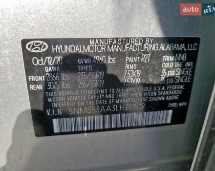 Серый Хендай Санта Фе, объемом двигателя 2 л и пробегом 83 тыс. км за 5200 $, фото 12 на Automoto.ua