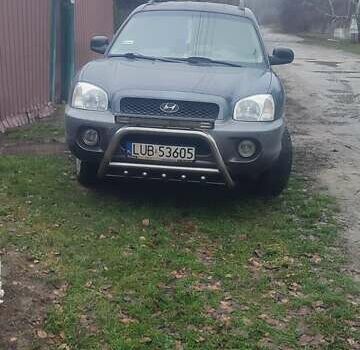 Синий Хендай Санта Фе, объемом двигателя 2 л и пробегом 254 тыс. км за 3150 $, фото 1 на Automoto.ua