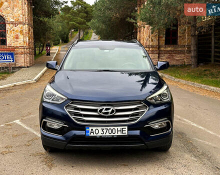 Синий Хендай Санта Фе, объемом двигателя 2.4 л и пробегом 86 тыс. км за 15500 $, фото 2 на Automoto.ua