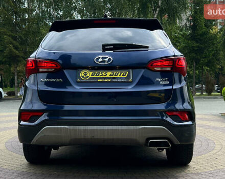 Синий Хендай Санта Фе, объемом двигателя 2.4 л и пробегом 190 тыс. км за 16300 $, фото 5 на Automoto.ua