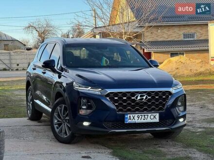 Хендай Санта Фе 2018 у Харкові на Automoto.ua Синій Хендай Санта Фе, об'ємом двигуна 2.2 л та пробігом 55 тис. км за 31000 $, фото 1 на Automoto.ua