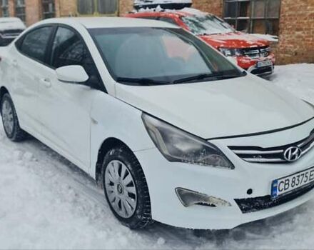 Белый Хендай Соларис, объемом двигателя 1.6 л и пробегом 216 тыс. км за 6390 $, фото 1 на Automoto.ua