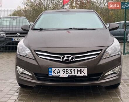 Коричневый Хендай Соларис, объемом двигателя 1.6 л и пробегом 122 тыс. км за 11499 $, фото 4 на Automoto.ua