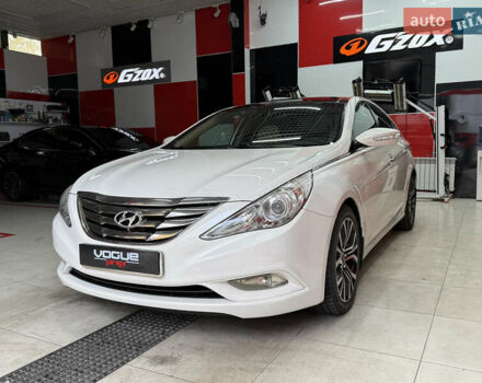 Белый Хендай Соната, объемом двигателя 2.4 л и пробегом 140 тыс. км за 9500 $, фото 1 на Automoto.ua