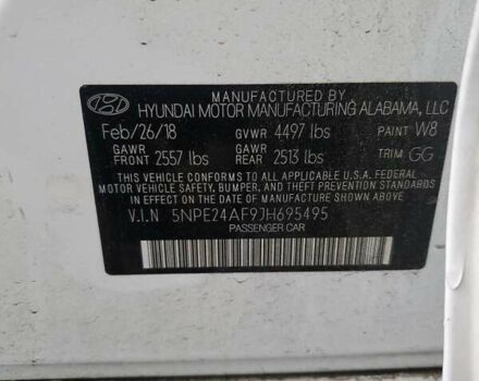 Белый Хендай Соната, объемом двигателя 2.4 л и пробегом 67 тыс. км за 2100 $, фото 11 на Automoto.ua