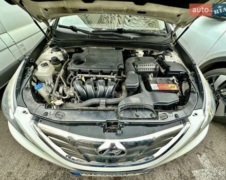 Белый Хендай Соната, объемом двигателя 2 л и пробегом 160 тыс. км за 7500 $, фото 1 на Automoto.ua