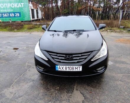 Черный Хендай Соната, объемом двигателя 2 л и пробегом 292 тыс. км за 7000 $, фото 1 на Automoto.ua