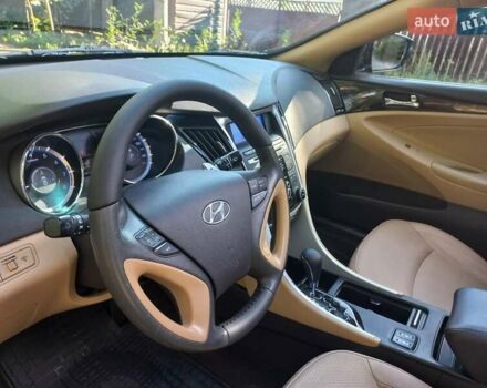 Черный Хендай Соната, объемом двигателя 2.36 л и пробегом 118 тыс. км за 9600 $, фото 6 на Automoto.ua