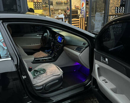 Черный Хендай Соната, объемом двигателя 2.36 л и пробегом 300 тыс. км за 9000 $, фото 15 на Automoto.ua