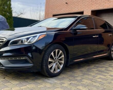 Черный Хендай Соната, объемом двигателя 2.4 л и пробегом 150 тыс. км за 12000 $, фото 2 на Automoto.ua