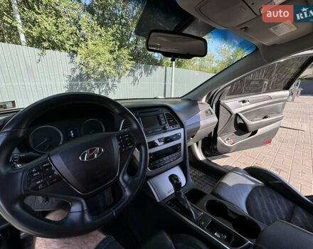 Черный Хендай Соната, объемом двигателя 2.36 л и пробегом 130 тыс. км за 10500 $, фото 14 на Automoto.ua
