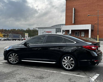 Черный Хендай Соната, объемом двигателя 2.4 л и пробегом 150 тыс. км за 13400 $, фото 3 на Automoto.ua