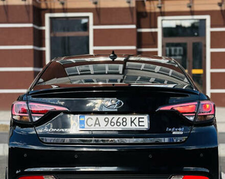 Черный Хендай Соната, объемом двигателя 2 л и пробегом 120 тыс. км за 17199 $, фото 16 на Automoto.ua