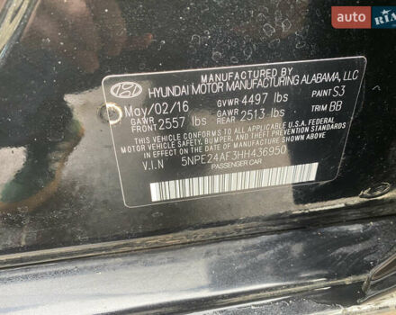 Черный Хендай Соната, объемом двигателя 2.36 л и пробегом 133 тыс. км за 10800 $, фото 15 на Automoto.ua