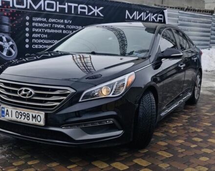 Черный Хендай Соната, объемом двигателя 2.4 л и пробегом 150 тыс. км за 12000 $, фото 1 на Automoto.ua