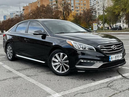Черный Хендай Соната, объемом двигателя 2.4 л и пробегом 150 тыс. км за 13400 $, фото 1 на Automoto.ua