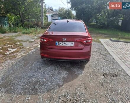 Красный Хендай Соната, объемом двигателя 2.36 л и пробегом 85 тыс. км за 10200 $, фото 5 на Automoto.ua