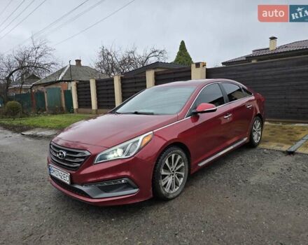 Красный Хендай Соната, объемом двигателя 2.36 л и пробегом 80 тыс. км за 9500 $, фото 9 на Automoto.ua