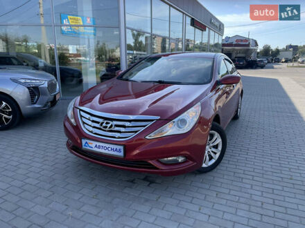 Красный Хендай Соната, объемом двигателя 2.4 л и пробегом 250 тыс. км за 7000 $, фото 1 на Automoto.ua