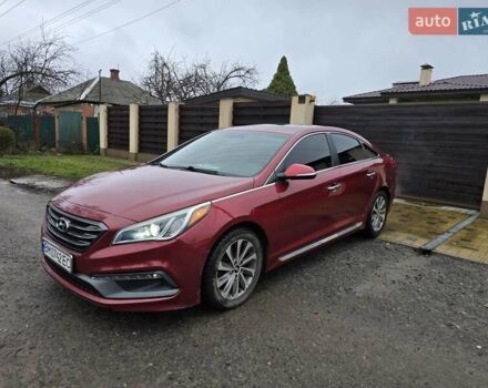 Красный Хендай Соната, объемом двигателя 2.36 л и пробегом 80 тыс. км за 9500 $, фото 1 на Automoto.ua