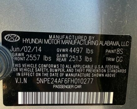 Серый Хендай Соната, объемом двигателя 2.4 л и пробегом 158 тыс. км за 9500 $, фото 11 на Automoto.ua