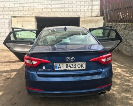 Синий Хендай Соната, объемом двигателя 2.4 л и пробегом 140 тыс. км за 9000 $, фото 7 на Automoto.ua