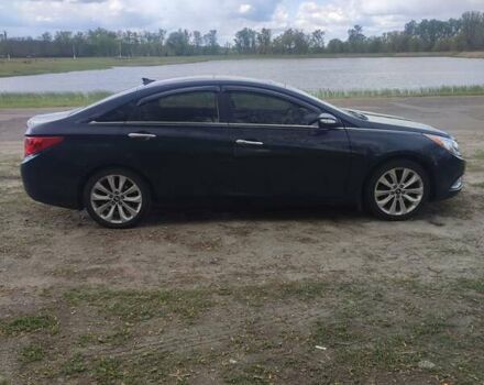 Синий Хендай Соната, объемом двигателя 2.36 л и пробегом 265 тыс. км за 7400 $, фото 9 на Automoto.ua