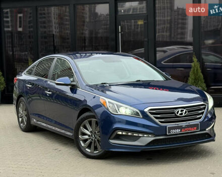 Синий Хендай Соната, объемом двигателя 2.36 л и пробегом 170 тыс. км за 9500 $, фото 1 на Automoto.ua