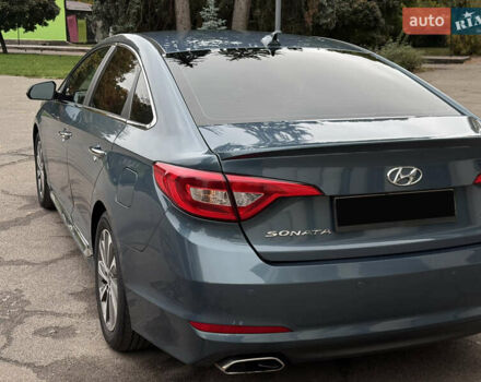 Синий Хендай Соната, объемом двигателя 2.36 л и пробегом 174 тыс. км за 12500 $, фото 16 на Automoto.ua