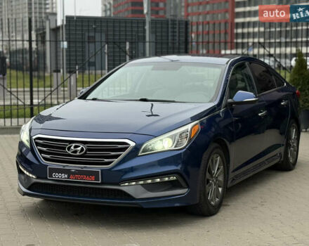 Синий Хендай Соната, объемом двигателя 2.36 л и пробегом 170 тыс. км за 9500 $, фото 5 на Automoto.ua