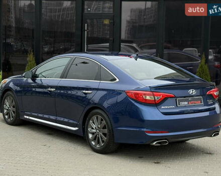 Синий Хендай Соната, объемом двигателя 2.36 л и пробегом 170 тыс. км за 9500 $, фото 7 на Automoto.ua