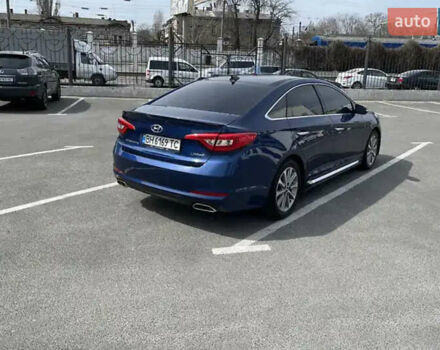 Синий Хендай Соната, объемом двигателя 2.36 л и пробегом 145 тыс. км за 10500 $, фото 14 на Automoto.ua