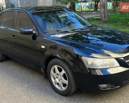 Синий Хендай Соната, объемом двигателя 2.36 л и пробегом 240 тыс. км за 3500 $, фото 1 на Automoto.ua