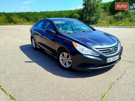 Синий Хендай Соната, объемом двигателя 2.4 л и пробегом 127 тыс. км за 8000 $, фото 1 на Automoto.ua