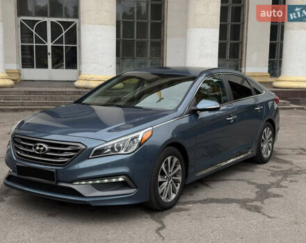 Синий Хендай Соната, объемом двигателя 2.36 л и пробегом 174 тыс. км за 12500 $, фото 1 на Automoto.ua