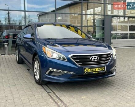 Синий Хендай Соната, объемом двигателя 2.36 л и пробегом 102 тыс. км за 11000 $, фото 1 на Automoto.ua