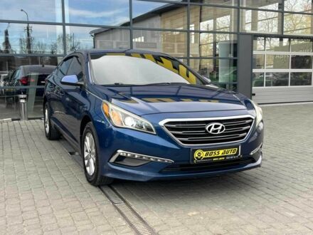 Синий Хендай Соната, объемом двигателя 2.4 л и пробегом 102 тыс. км за 11000 $, фото 1 на Automoto.ua