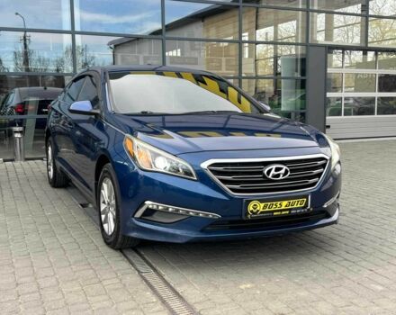 Синий Хендай Соната, объемом двигателя 2.4 л и пробегом 102 тыс. км за 11000 $, фото 1 на Automoto.ua