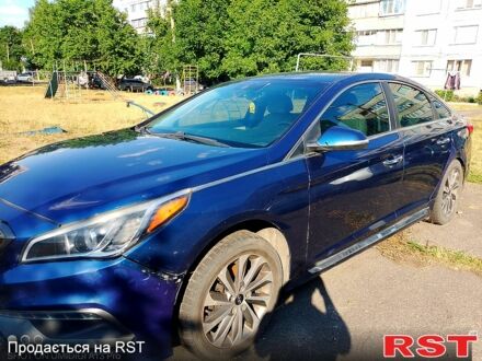 Синий Хендай Соната, объемом двигателя 2.4 л и пробегом 210 тыс. км за 5300 $, фото 1 на Automoto.ua