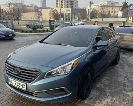 Синий Хендай Соната, объемом двигателя 2.4 л и пробегом 120 тыс. км за 10500 $, фото 1 на Automoto.ua