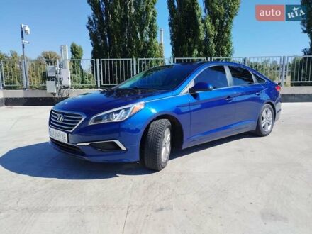 Синий Хендай Соната, объемом двигателя 2.4 л и пробегом 140 тыс. км за 9000 $, фото 1 на Automoto.ua