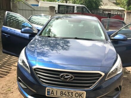 Синий Хендай Соната, объемом двигателя 2.4 л и пробегом 140 тыс. км за 9000 $, фото 1 на Automoto.ua
