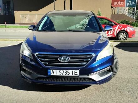 Синий Хендай Соната, объемом двигателя 2.36 л и пробегом 121 тыс. км за 9600 $, фото 1 на Automoto.ua