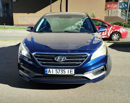 Синий Хендай Соната, объемом двигателя 2.36 л и пробегом 121 тыс. км за 9600 $, фото 1 на Automoto.ua